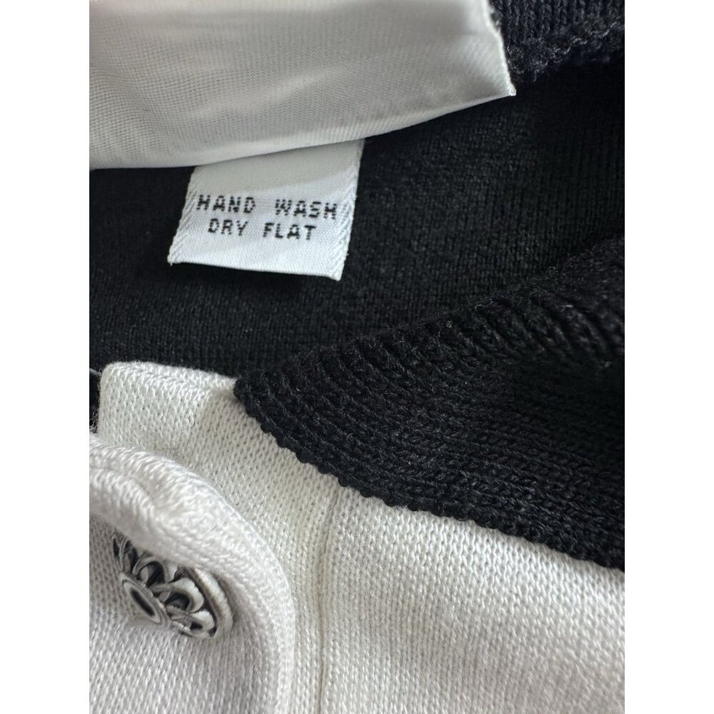 Vintage Alfred Dunner USA Made Size 1X Black & White Collared Sweater Plus Size - Picture 5 of 9